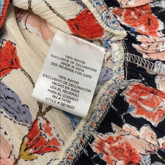 Patrons of Peace BOHO Floral Sleeveless Tank Ruffles Women’s XS NWT - Picture 7 of 8